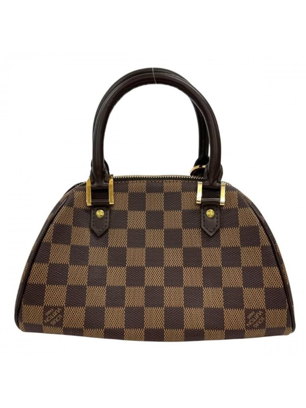 Louis Vuitton Handbag Damier Ebene Riviera PM Mini Canvas Brown Gold